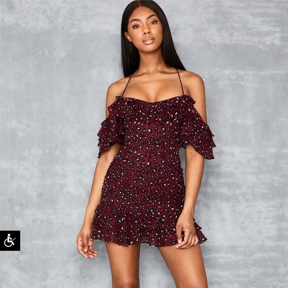 Leopard Ruffle Dress - Picture 2 of 14